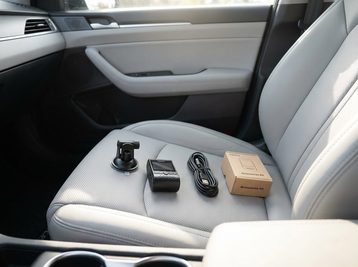 Dashcam et accessoires prêts pour l'installation