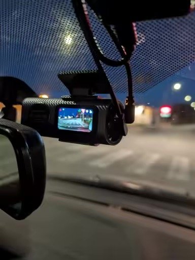Dashcam Sentinelle Vision installée, vue de nuit