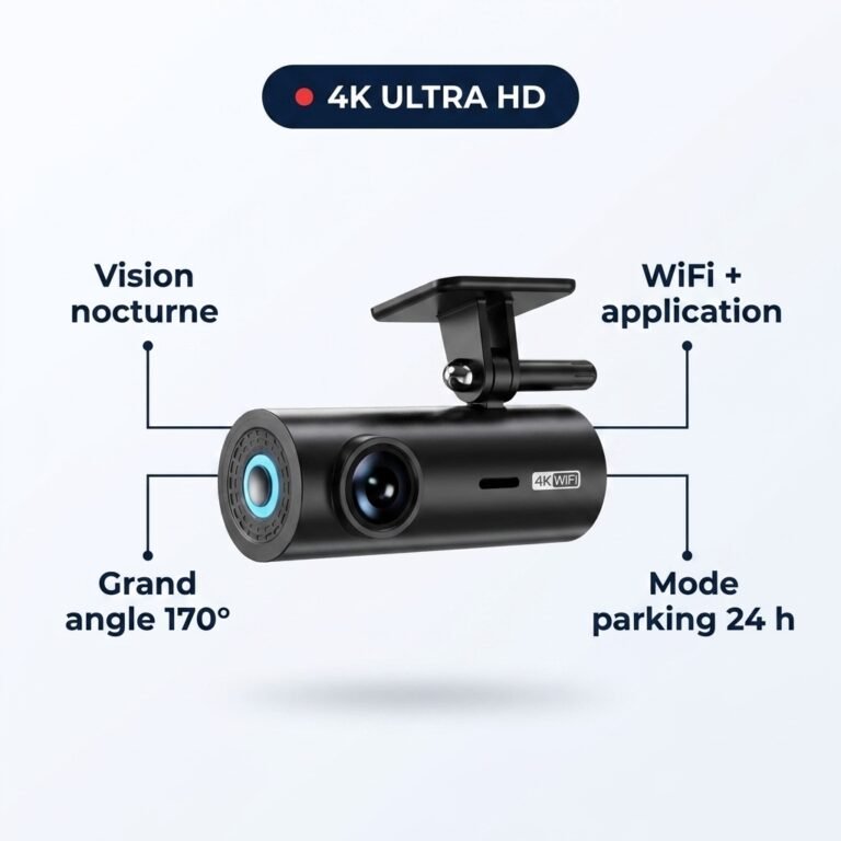 Dashcam voiture 4K Ultra HD à vision nocturne