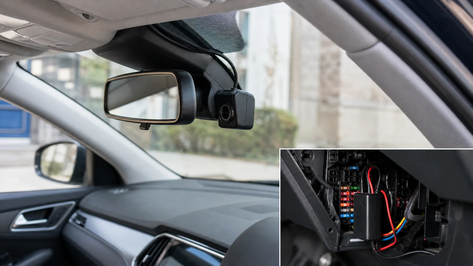 Installation discrète d’une caméra embarquée avec alimentation permanente pour le mode parking