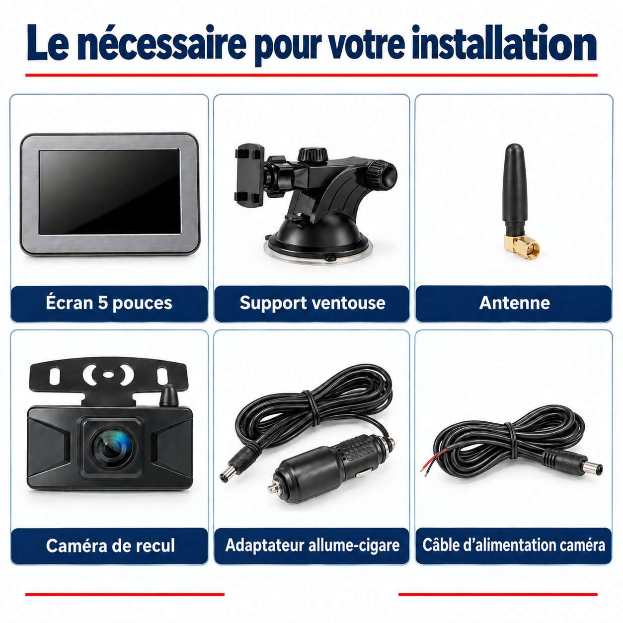 Caméra de recul sans fil avec écran 5 pouces, Sentinelle Park Air