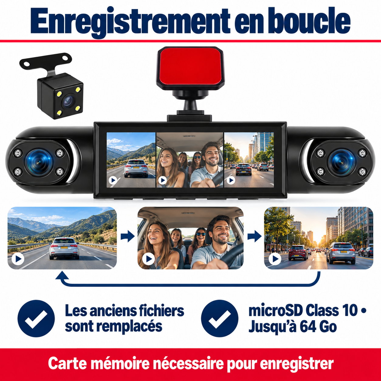 Enregistrement en boucle sur microSD