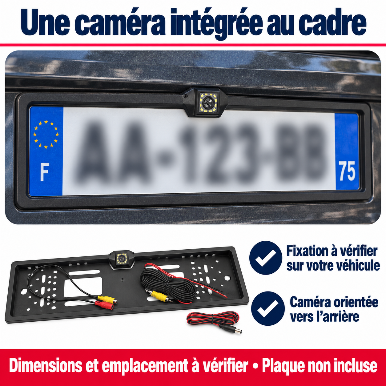 Une vue arrière depuis le cadre de plaque