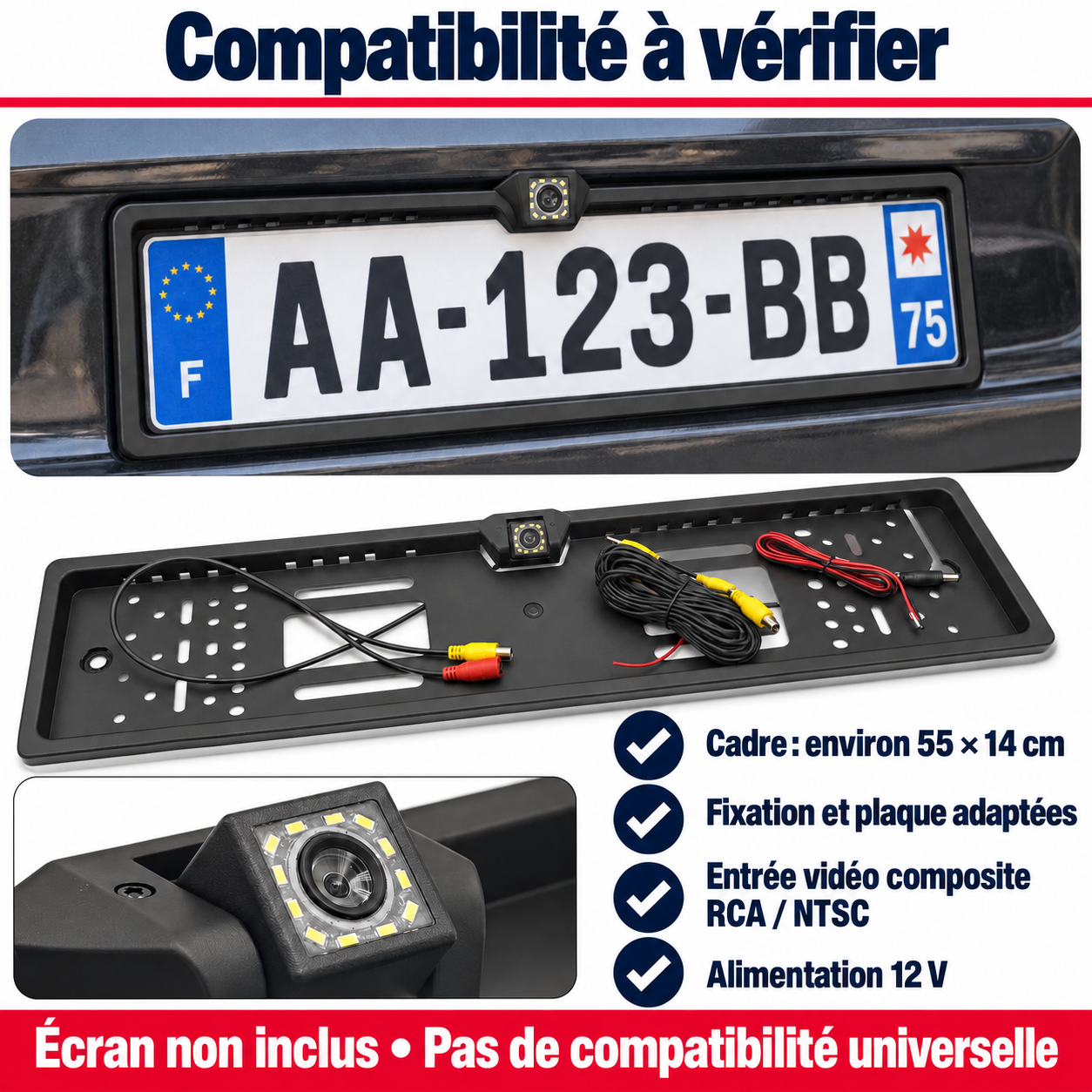 Vérifiez le cadre et votre écran