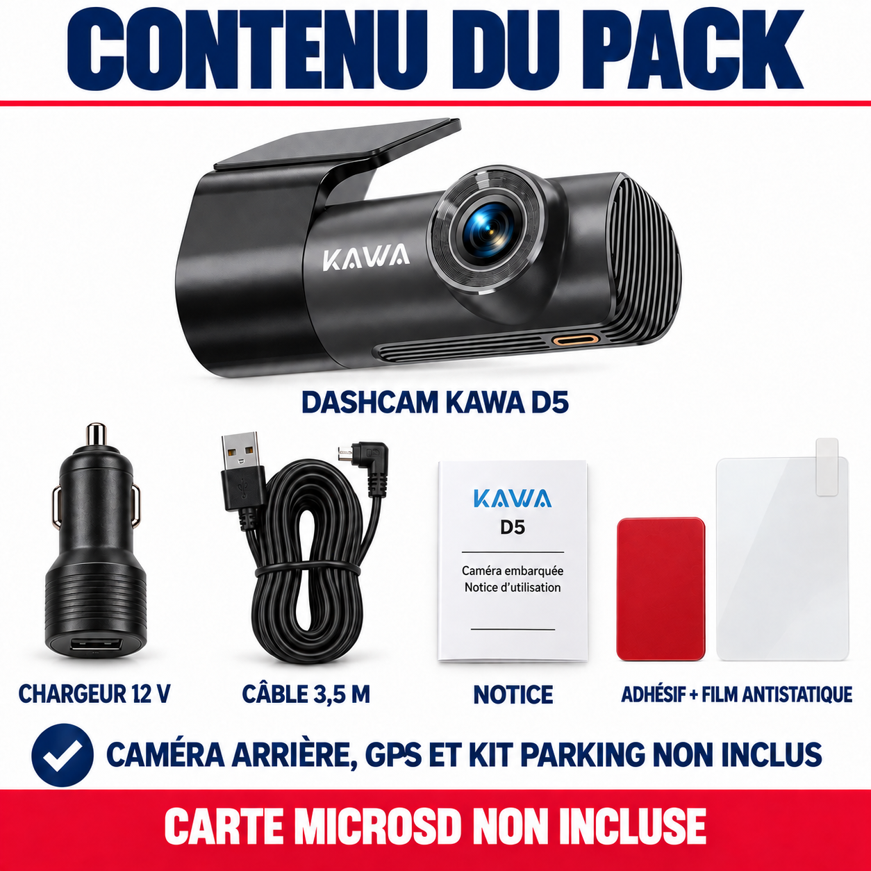 Dashcam voiture 2K Wi-Fi à commande vocale, Sentinelle Voice