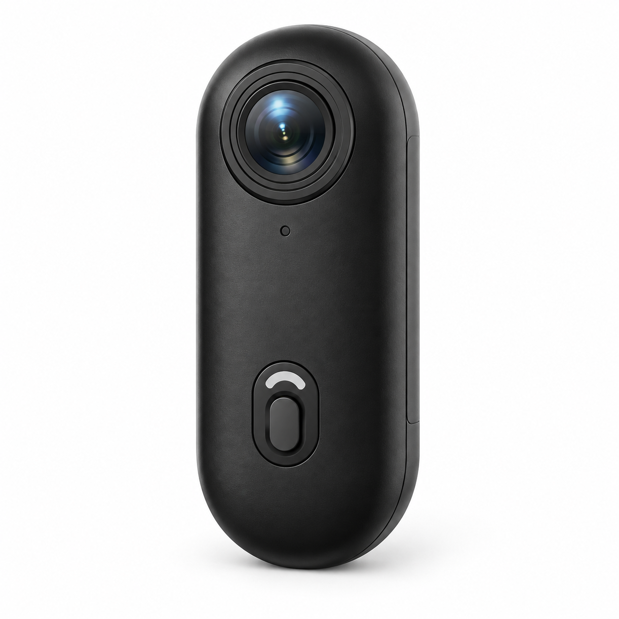 Mini caméra d’action 4K noire, vue produit