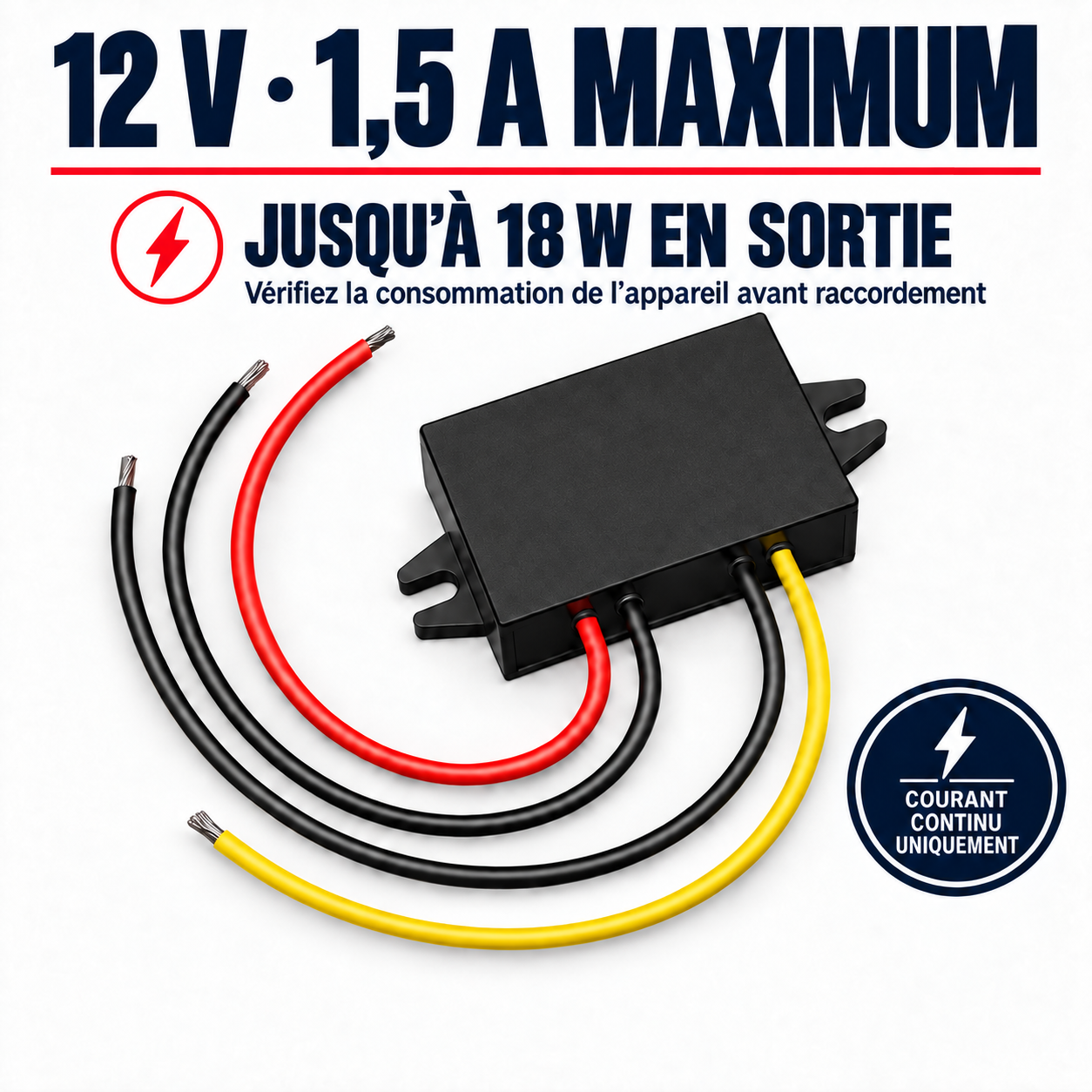 Jusqu’à 18 W en sortie
