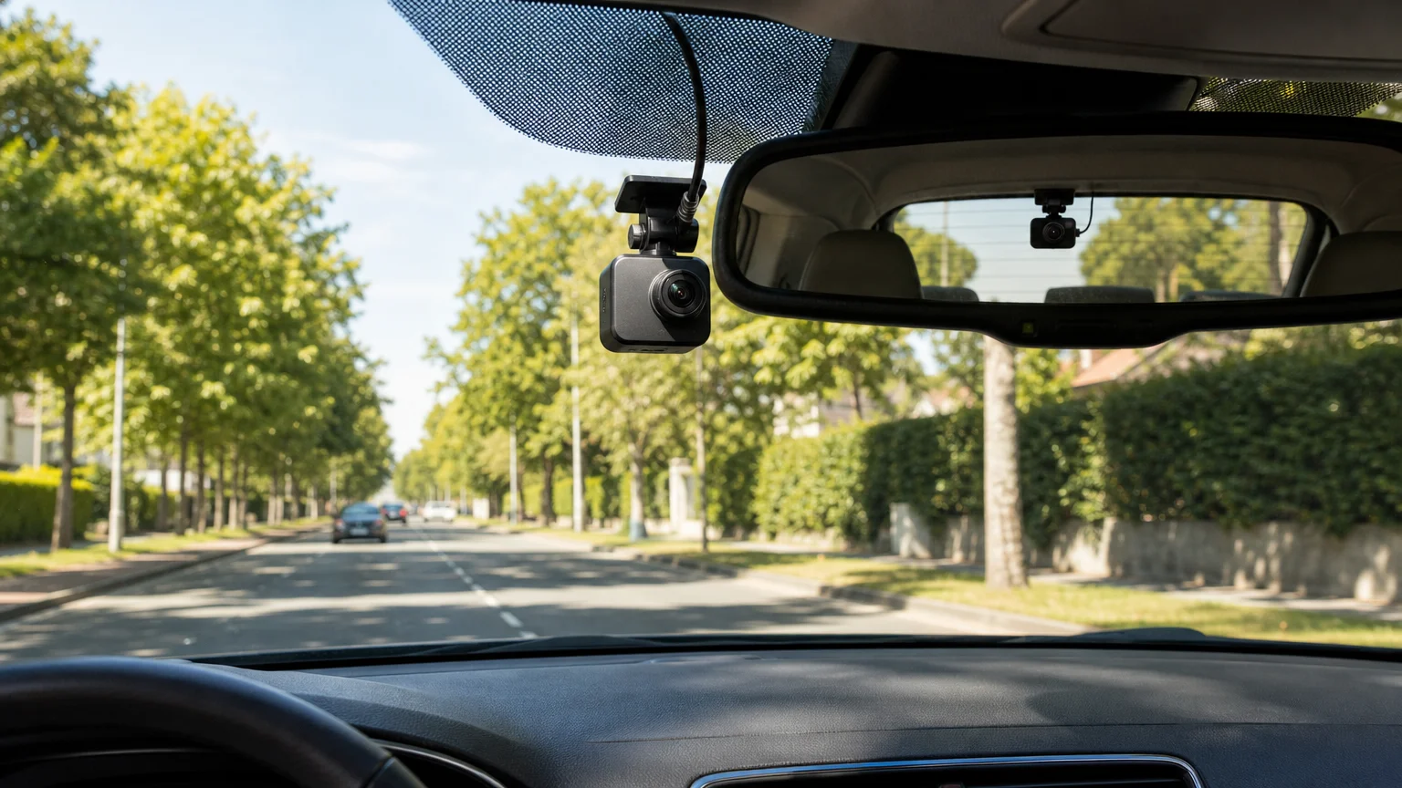 Installation discrète d’une dashcam avant arrière dans une voiture
