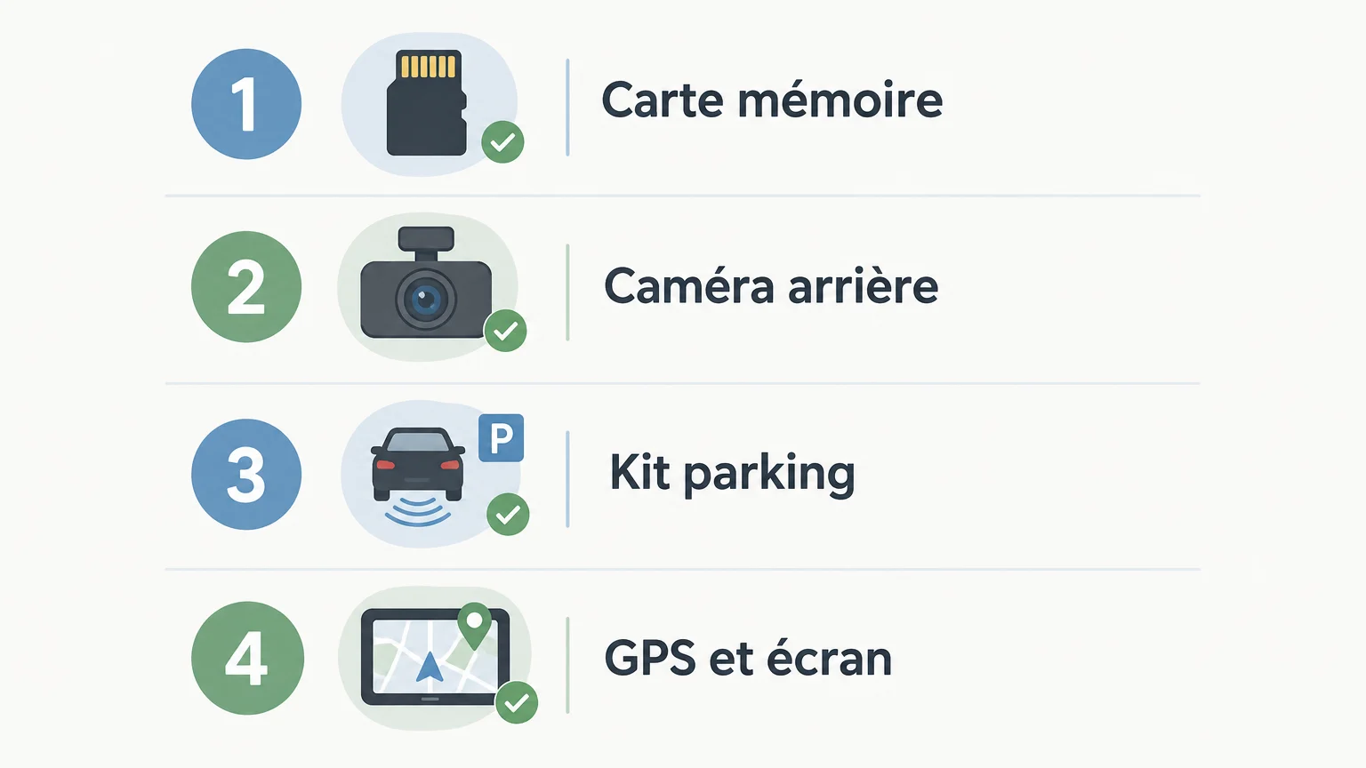 Liste des accessoires et fonctions à vérifier dans le prix d’une dashcam